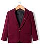 Rikidoos Full Sleeves Textured Blazer - Dark Maroon