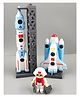 NEGOCIO DIY Space Shuttle Toy Building Set With Shuttle, Astronaut, Rocket, Control Center & Satellite- Pack of 1- Color May Vary