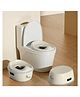 R for Rabbit Tiny Tots Mellow Potty Seat Multipurpose 3 in 1 Convertible Potty Training Removable Bowl Anti-Slip Pads Detachable & Hangable Seat - White & Grey