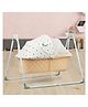 R for Rabbit Lullabies Manual Swing Cradle for New Born Baby with Mosquito Net | 5 Point Safety Harness | Quick & Easy Assembly Sturdy & Safe | Uyyala Palna Jhula  -Peach & Multicolor
