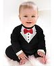 Babymoon Gentleman Suit Romper Birthday Party Baby Photoshoot Costume Gift Set 1-2 Year-Black