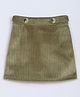 Taffykids Corduroy Knit Striped  Skirt - Olive