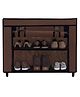 Urban Choice 2-Tier Brown Metal Shoe Rack | Space-Saving & Sturdy Shoe Stand for Entryway & Bedroom