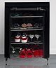 Urban Choice 4-Layer Black Metal Shoe Rack Heavy-Duty, Space-Saving Shoe Organizer for Home & Office