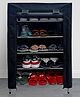 Urban Choice 5-Layer Black Metal Shoe Rack  Heavy-Duty, Space-Saving Organizer for Home & Office