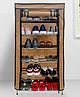 6Layer  Beige Metal Shoe Rack Organizer with Dustproof Zip Cover | Multipurpose Shoe Stand for Home & Office | Storage for Heels, Chappal, Slippers