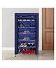 Urban Choice 6Layer Blue Metal Shoe Rack Durable, Collapsible & Space Saving Organizer for Home & Office