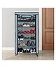 Urban Choice 6Layer Grey Metal Shoe Rack Durable, Collapsible & Space-Saving Organizer for Home & Office
