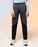 Technosport Knit Colour Blocked Breathable & Moisture Wicking Sports Track Pants - Dark Grey