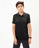 Technosport Knit Half Sleeves Colour Blocked Breathable & Quick Dry Sports Polo Tee - Dark Green