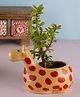 Weaving Homes Giraffe Table Planter Indoor Planter With Yellow color