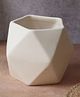 Weaving Homes White Hexagon Planter Indoor Planter With White color