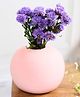 Weaving Homes Baby Pink Round Planter Indoor Planter With Pink color