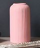 Weaving Homes Pink Ribbed Vase - Short for home decor with Pink color