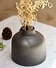 Weaving Homes Black Round Vase for home decor with Black color