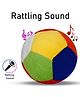 BitFeex Soft Plush Toys Baby Ball with Rattle Sound for Baby Boy Girl Kids - 14 cm Multi Color