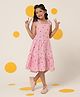 Cherry & Jerry Cotten Blend Woven Striped Dress - Pink