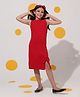Cherry & Jerry Knit Sleeveless Bow Detailed Dress - Red