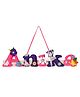 Li'll Pumpkins Handmade Ballerina Doll Name Alphabet Personalized Theme Hanging For Kids Décor Wall Plaque And Name Plate (Pack Of 1,3- 6 letters)- Pink