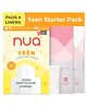 Nua Teen Comfort Sanitary Pads for Teens | Sanitary Pads and Panty Liners | Zero Irritation Promise | 4x Comfort | 100% Toxic-free | Starter Pack for Teens | 14 Count (12 Pads + 2 Liners)