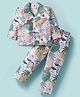 Rikidoos Full Sleeves Fruits Printed Coordinating Night Suit Set - Off White