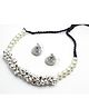 Pihoo Festive Theme Ghungroo  Beads Embellished Oxidised Necklace & Earrings Set - Silver