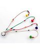 Pihoo Navratri Theme Ethnic Mirror Work & Pom Pom Detailed Hair Clip - Multi Colour