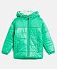 OKANE Woven Full Sleeves Solid Colour Padded Jacket with Hood and Pockets - Green