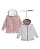 OKANE Woven Full Sleeves Reversible Hooded Jacket With Patch Detailing - Dark Peach