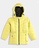 OKANE Woven Full Sleeves Solid Color Hooded Puffer Jacket - Yellow