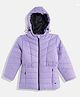 OKANE Woven Full Sleeves Solid Color Hooded Puffer Jacket - Mauve