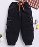 TOONYPORT Denim Woven Solid Cargo Jeans - Black