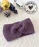 Woonie Twisted Knot Designed Hand Knitted Headband - Purple