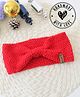 Woonie Bow Knot Designed Hand Knitted Headband - Red