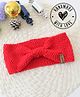 Woonie Bow Knot Designed Hand Knitted Headband - Red