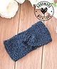Woonie Twisted Designed Hand Knitted Headband - Navy Blue