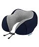 Billebon Premium Neck Pillow Navy Blue Memory Foam Filled Travel Pillow Multi Contour Shape