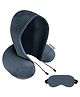 Billebon Ultra Soft Neck Pillow with Hoodie ,  Eye Mask, Comfortable Travel Pillow for Airplane