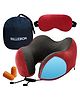 Billebon Cool Gel Travel Neck Pillow   Magnetic Fabric, Neck Support ,  Washable Cover - Red Combo
