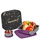 SignoraWare Nano Smart Stainless Steel Lunch Box with Bag | Set of 2 | Airtight & Leakproof | Microwave Safe | Odour-Resistant | Compact & Portable | 400 ml + 50 ml  Purple