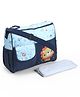 Multipurpose Diaper Tote Cum Sling Bag with Foldable Changing Mat - Blue| Multiple Bottle Holders| Lion Print| Adjustable Shoulder Strap| Water Resistant| Carry Handle