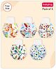Babyhug Printed Reusable Cloth Diaper with Inserts Pack of 5 Free Size - Multicolour| Washable & Eco-friendly| Adjust to Suit Waist Size|Easy Snap Buttons|Soft & Skin Friendly| High Absorbency Inserts