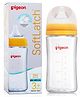 Pigeon Glass Nursing Bottle With Nipple Yellow - 240 ml
