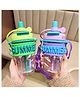 Sanjary Summer 2in1 Plastic Bpa Free Water Bottles with Straw 500ml Kids Baby Students Back to School Cup Water Bottle color design may vary