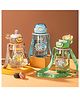 Sanjary Cartoon Kids Student Plastic Straw Cup with Strap 680ml Water Bottle Kids Drinking Cups with Straw colordesign may vary