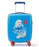 American Tourister Smurfs 53 CM Small Blue/Red Suitcase with Combination Non TSA Lock & 4 Wheels Hard-Sided PC Cabin Luggage Bag with Spinner Wheels for Travel