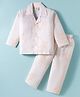 Rikidoos Full Sleeves Leaves Printed Coordinating Night Suit Set - Cream