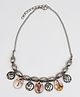 Lime By Manika Navratri Theme Cowrie Shell & Coin Embellished Necklace - Oxidised Silver