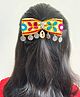 Lime By Manika Navratri Theme Bow Applique Detailed Floral Embroidered With  Shells Embellished Hair Clip - Off white & Multi Colour