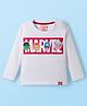 Babyhug Marvel Single Jersey Knit Full Sleeves T-Shirt with Avengers Graphic with Badge Detailing - White